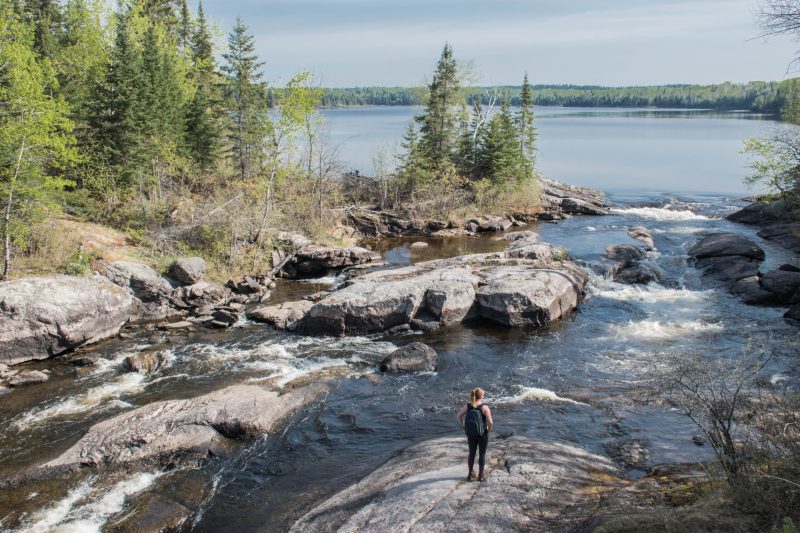Hidden hiking trail in Manitoba wilderness